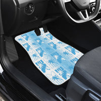 Bula Fiji Car Mats White Makare Masi Tapa Pattern