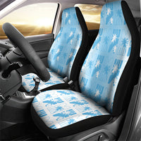 Bula Fiji Car Seat Cover White Makare Masi Tapa Pattern