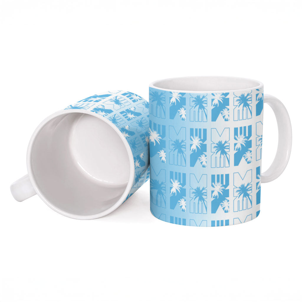 Bula Fiji Ceramic Mug White Makare Masi Tapa Pattern
