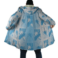 Bula Fiji Cloak White Makare Masi Tapa Pattern