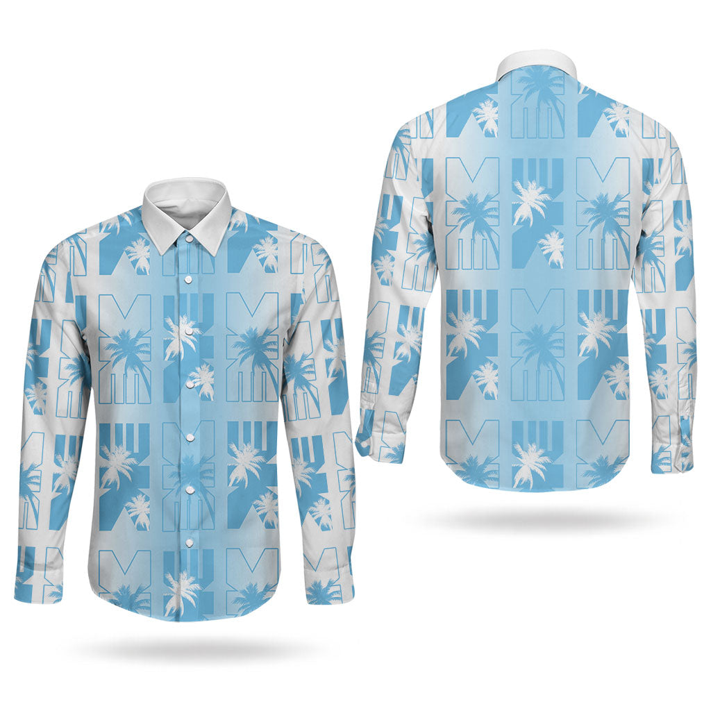 Bula Fiji Couples Matching Puletasi and Long Sleeve Button Shirt White Makare Masi Tapa Pattern