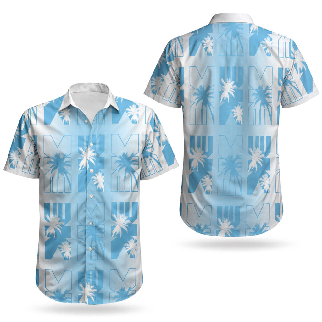 Bula Fiji Couples Matching Summer Maxi Dress and Hawaiian Shirt White Makare Masi Tapa Pattern