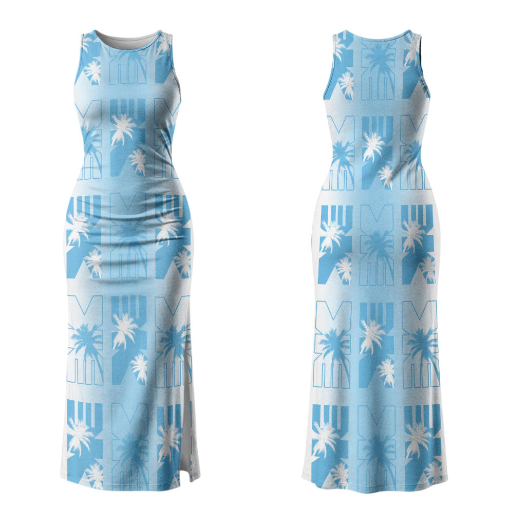 Bula Fiji Couples Matching Tank Maxi Dress and Hawaiian Shirt White Makare Masi Tapa Pattern
