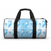 Bula Fiji Duffle Bag White Makare Masi Tapa Pattern