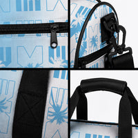 Bula Fiji Duffle Bag White Makare Masi Tapa Pattern
