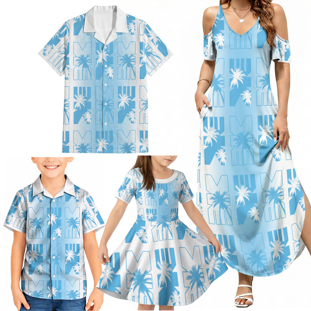 Bula Fiji Family Matching Summer Maxi Dress and Hawaiian Shirt White Makare Masi Tapa Pattern