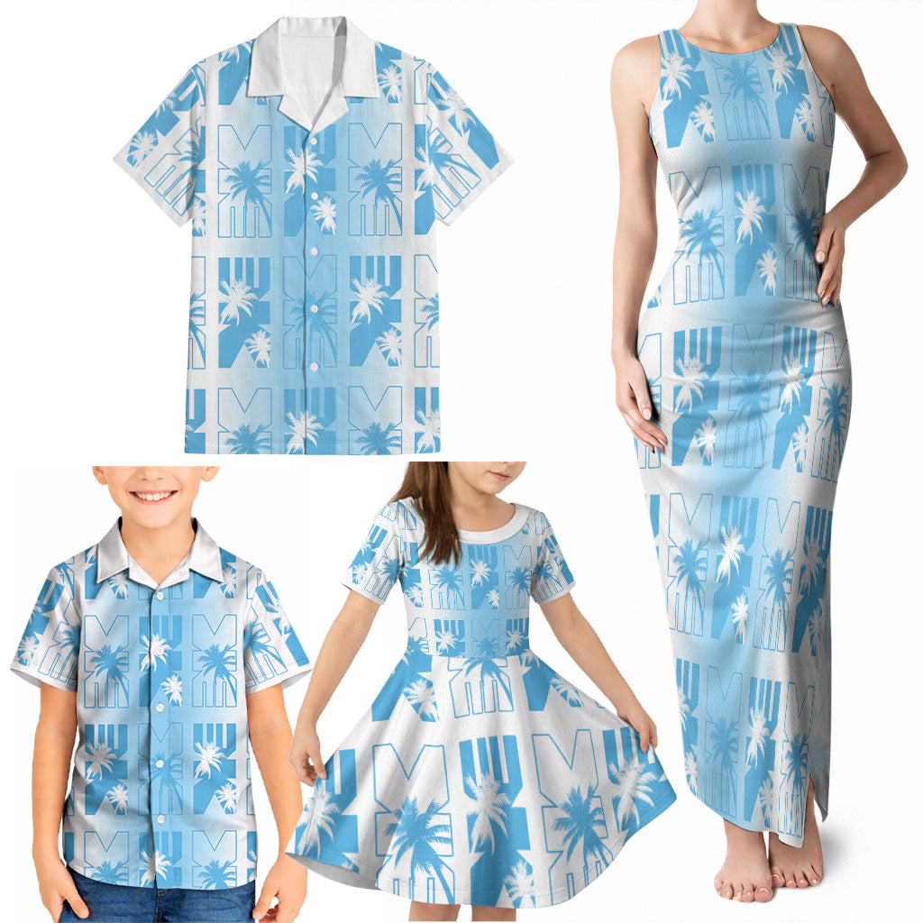 Bula Fiji Family Matching Tank Maxi Dress and Hawaiian Shirt White Makare Masi Tapa Pattern