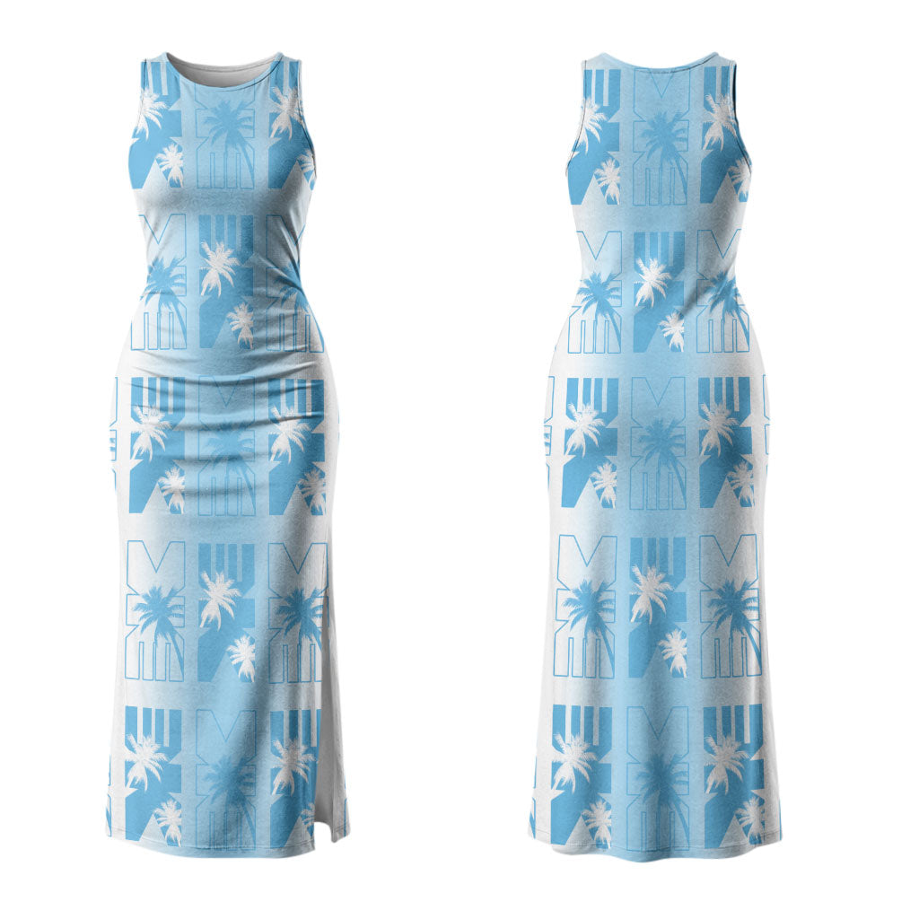 Bula Fiji Family Matching Tank Maxi Dress and Hawaiian Shirt White Makare Masi Tapa Pattern