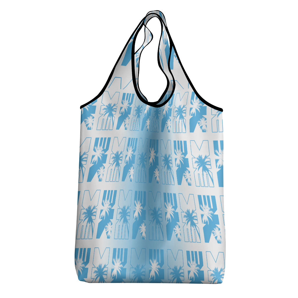 Bula Fiji Grocery Bag White Makare Masi Tapa Pattern