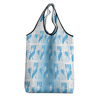 Bula Fiji Grocery Bag White Makare Masi Tapa Pattern