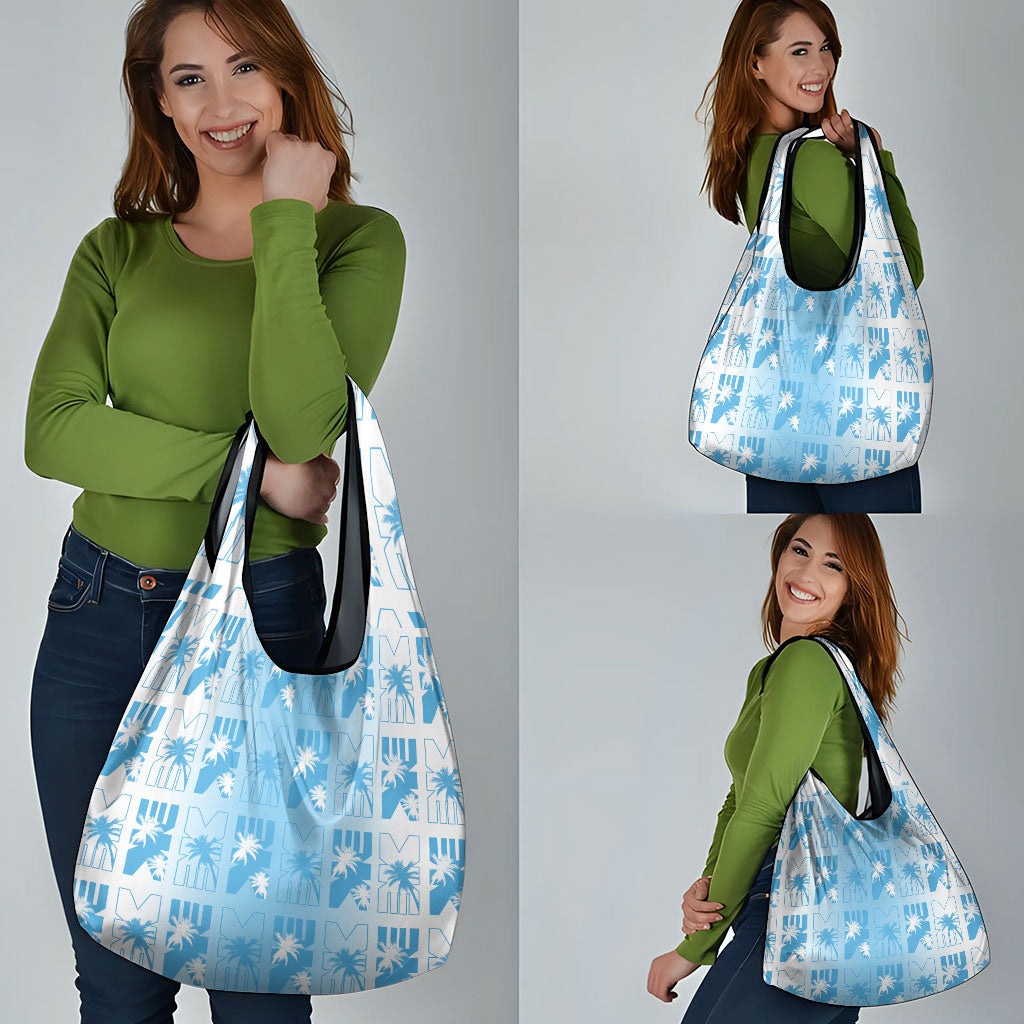Bula Fiji Grocery Bag White Makare Masi Tapa Pattern
