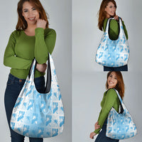Bula Fiji Grocery Bag White Makare Masi Tapa Pattern