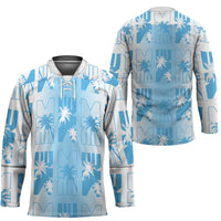 Bula Fiji Hockey Jersey White Makare Masi Tapa Pattern