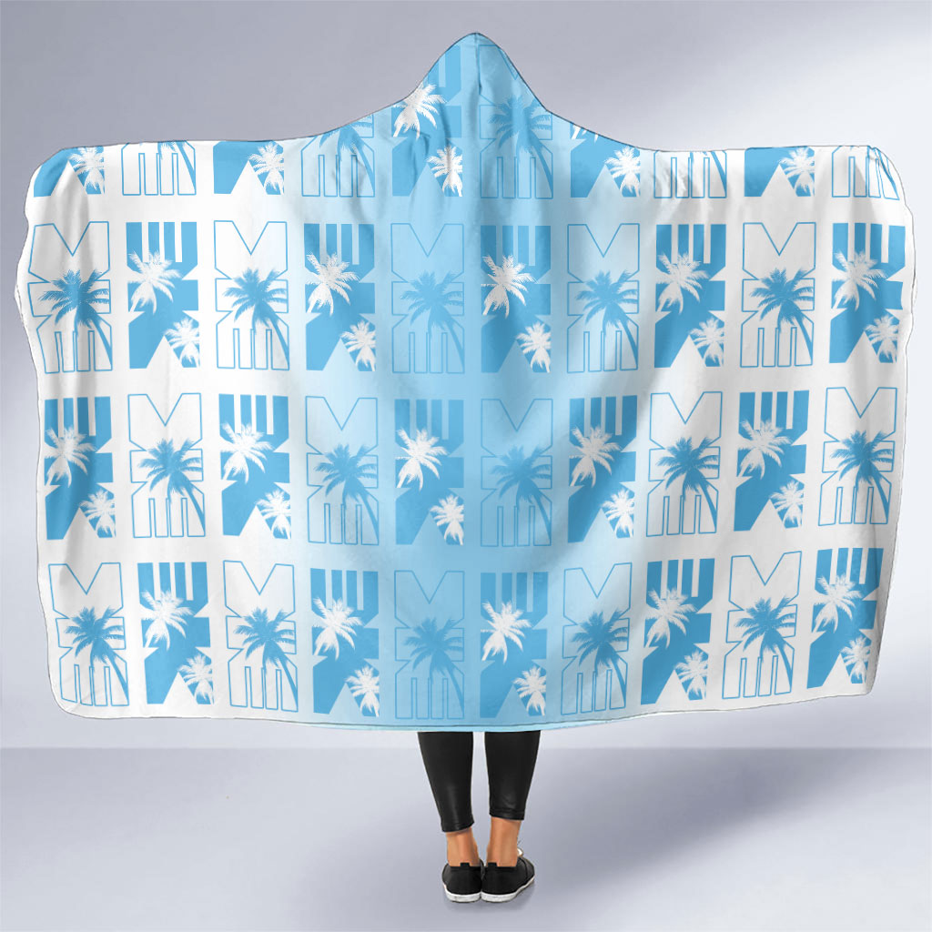 Bula Fiji Hooded Blanket White Makare Masi Tapa Pattern