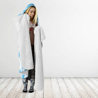 Bula Fiji Hooded Blanket White Makare Masi Tapa Pattern