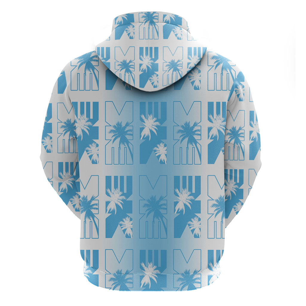 Bula Fiji Hoodie White Makare Masi Tapa Pattern