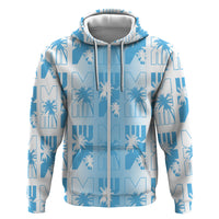 Bula Fiji Hoodie White Makare Masi Tapa Pattern