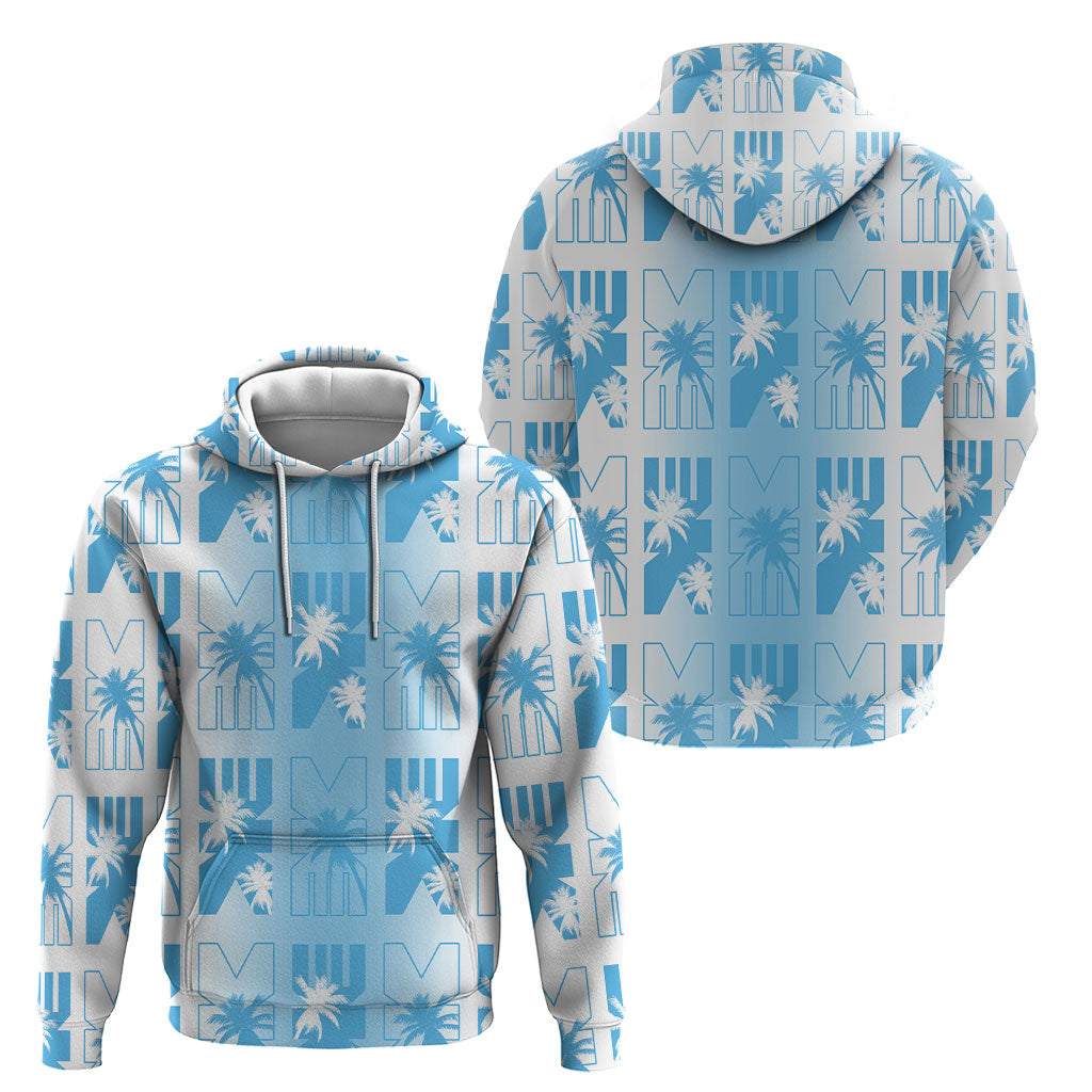 Bula Fiji Hoodie White Makare Masi Tapa Pattern