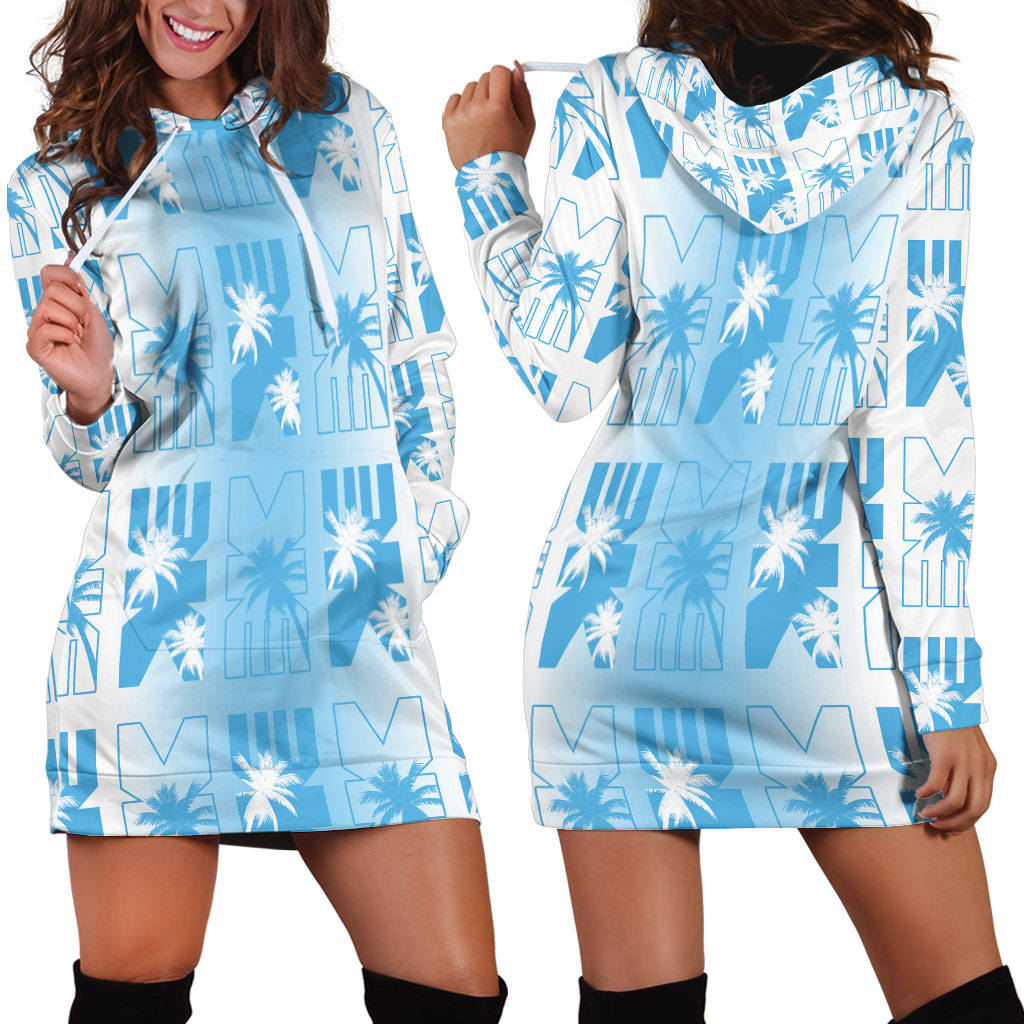 Bula Fiji Hoodie Dress White Makare Masi Tapa Pattern