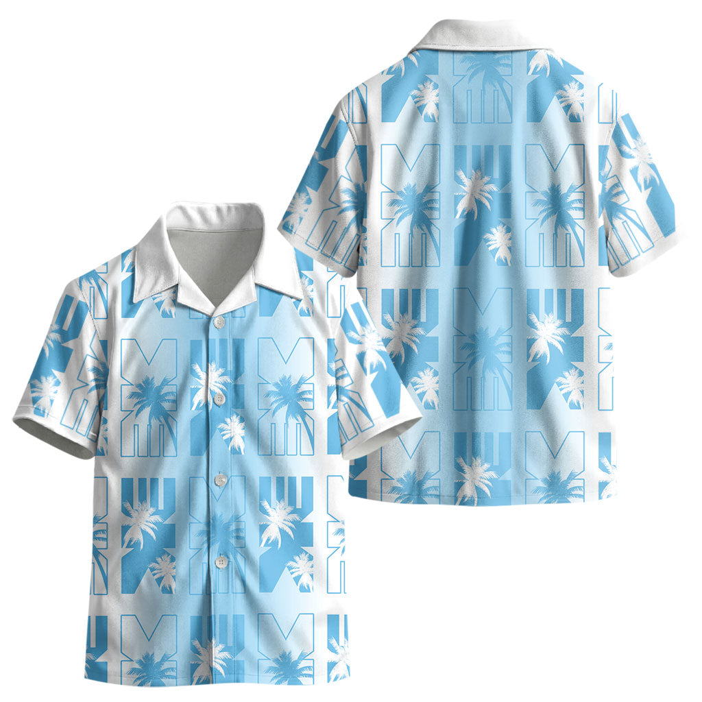 Bula Fiji Kid Hawaiian Shirt White Makare Masi Tapa Pattern