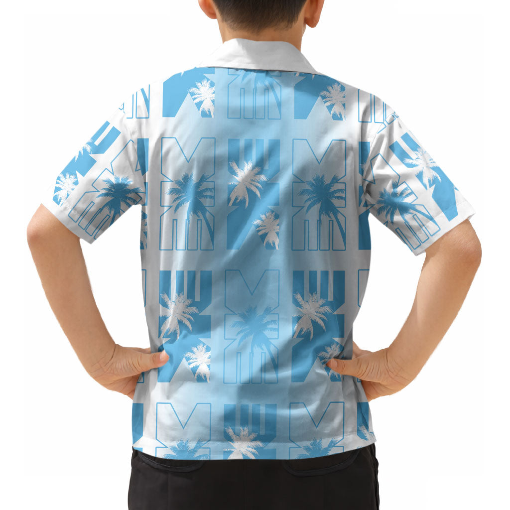Bula Fiji Kid Hawaiian Shirt White Makare Masi Tapa Pattern