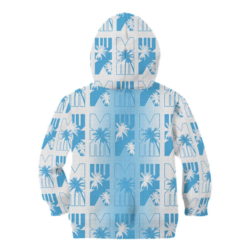 Bula Fiji Kid Hoodie White Makare Masi Tapa Pattern