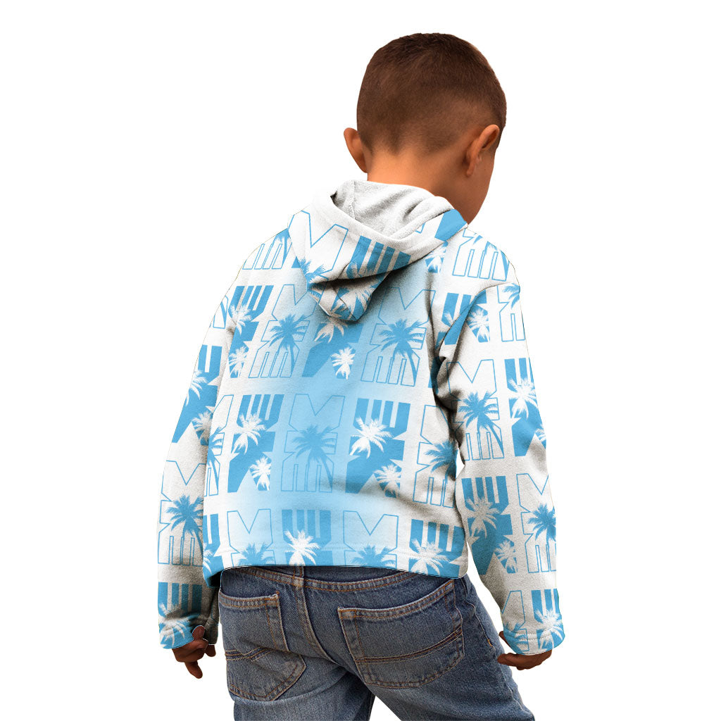 Bula Fiji Kid Hoodie White Makare Masi Tapa Pattern
