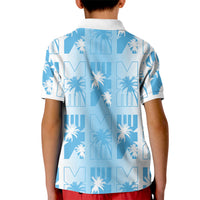 Bula Fiji Kid Polo Shirt White Makare Masi Tapa Pattern
