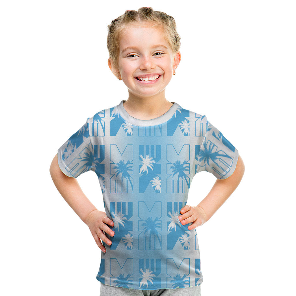 Bula Fiji Kid T Shirt White Makare Masi Tapa Pattern