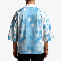 Bula Fiji Kimono White Makare Masi Tapa Pattern