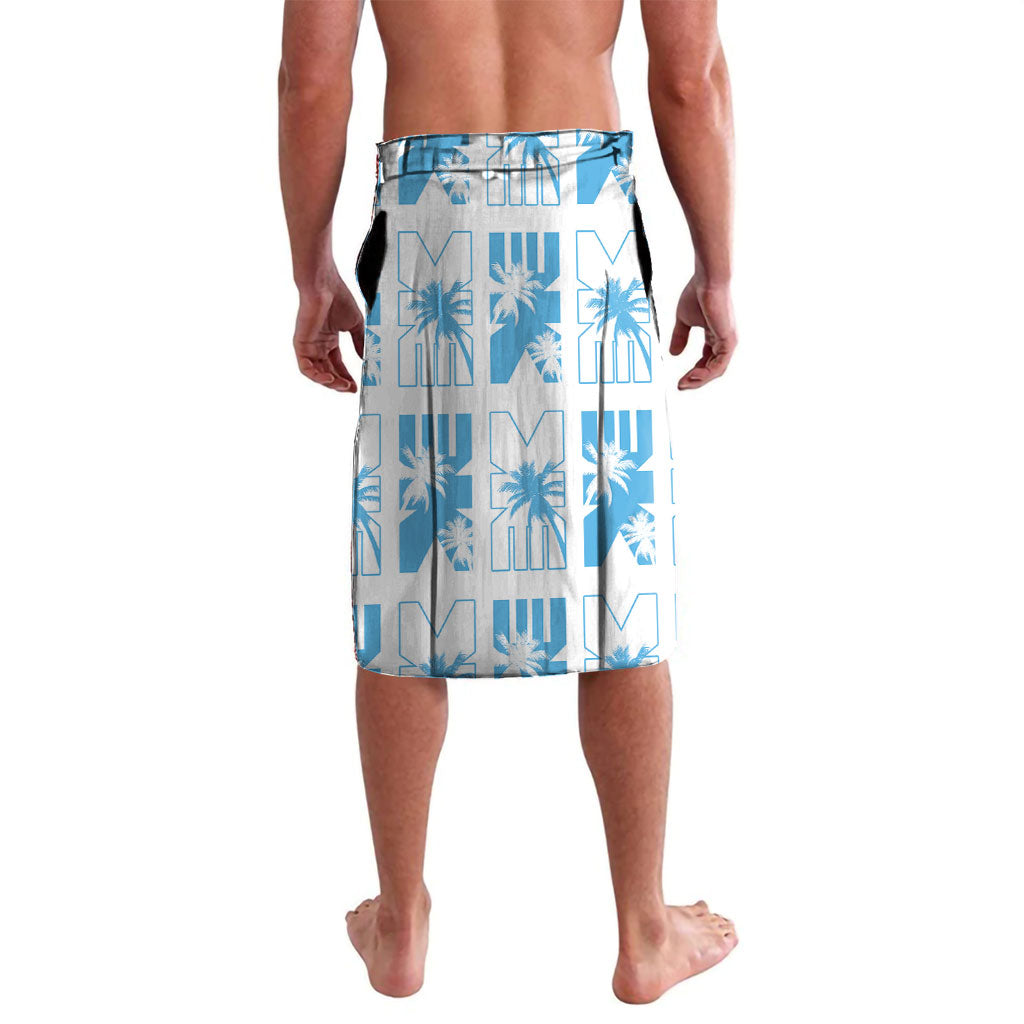Bula Fiji Lavalava White Makare Masi Tapa Pattern
