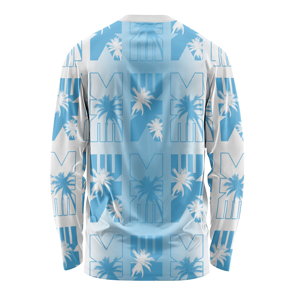 Bula Fiji Long Sleeve Shirt White Makare Masi Tapa Pattern