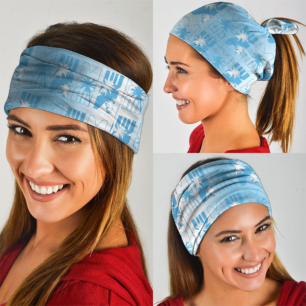 Bula Fiji Neck Gaiter White Makare Masi Tapa Pattern