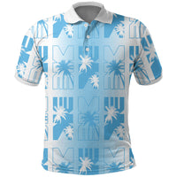Bula Fiji Polo Shirt White Makare Masi Tapa Pattern
