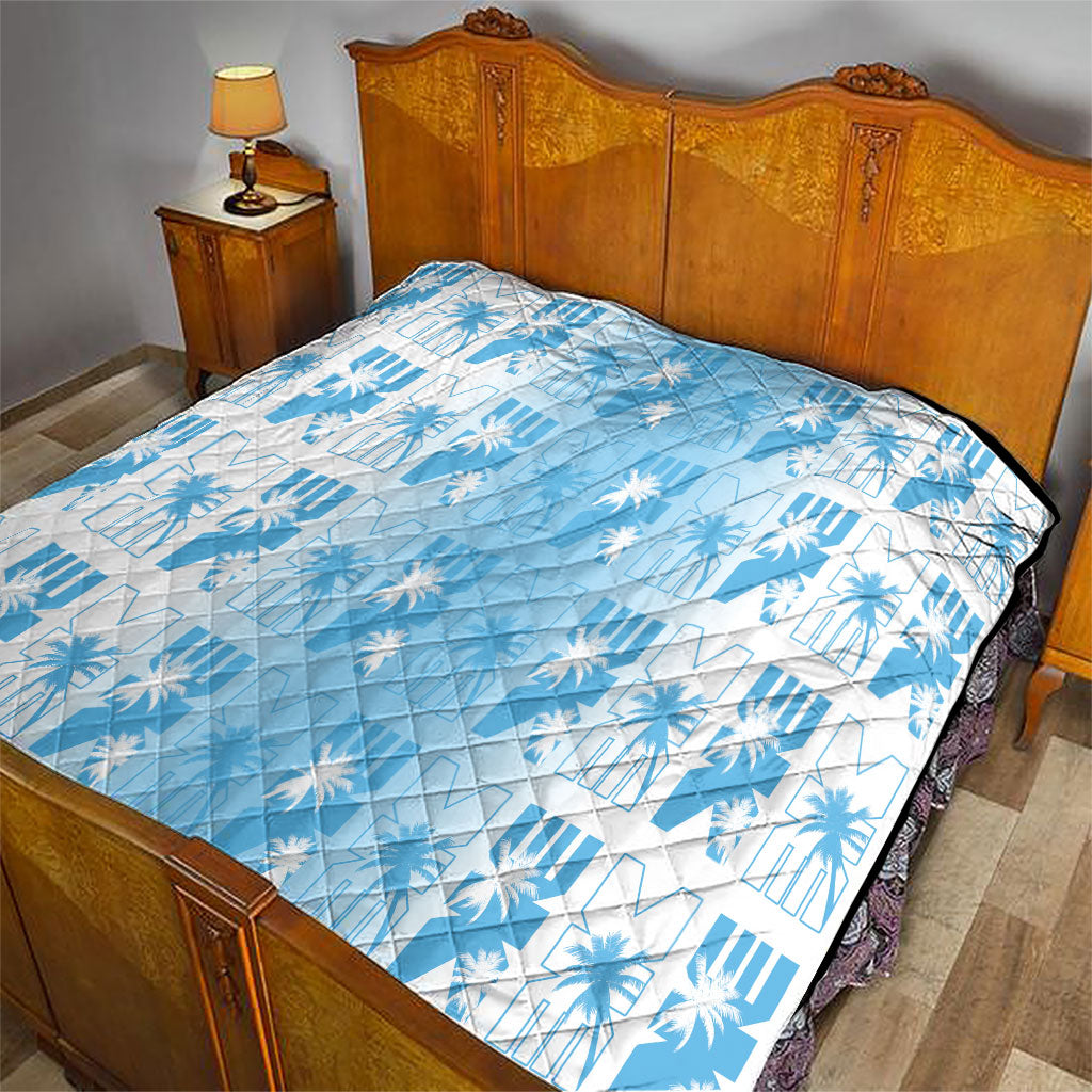 Bula Fiji Quilt White Makare Masi Tapa Pattern