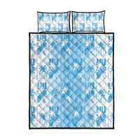 Bula Fiji Quilt Bed Set White Makare Masi Tapa Pattern