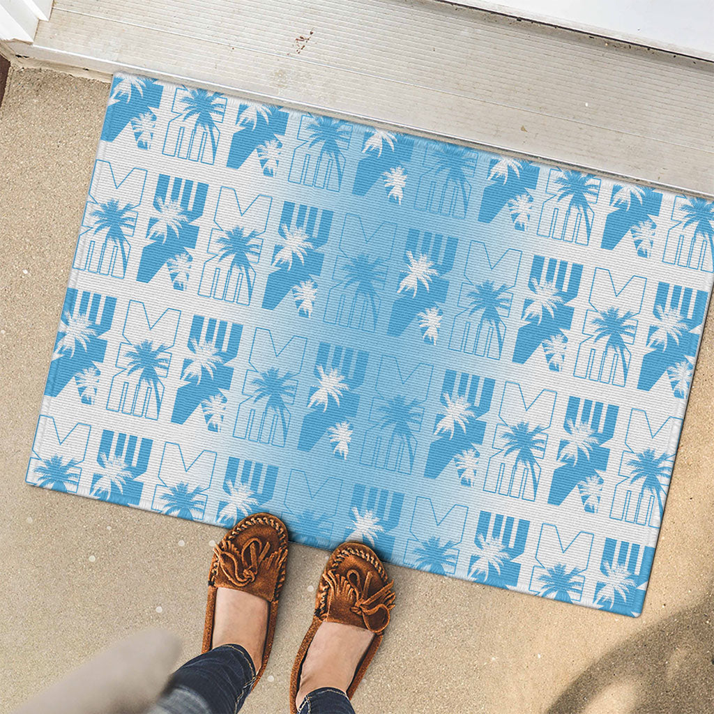 Bula Fiji Rubber Doormat White Makare Masi Tapa Pattern
