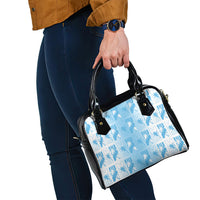 Bula Fiji Shoulder Handbag White Makare Masi Tapa Pattern
