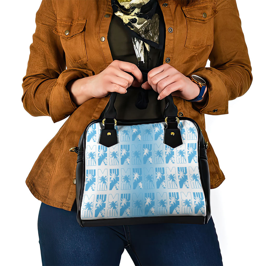 Bula Fiji Shoulder Handbag White Makare Masi Tapa Pattern