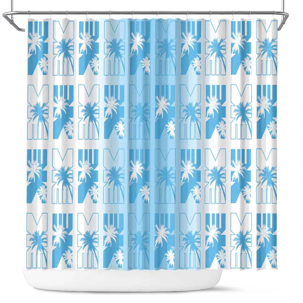 Bula Fiji Shower Curtain White Makare Masi Tapa Pattern
