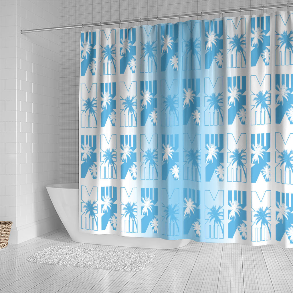 Bula Fiji Shower Curtain White Makare Masi Tapa Pattern