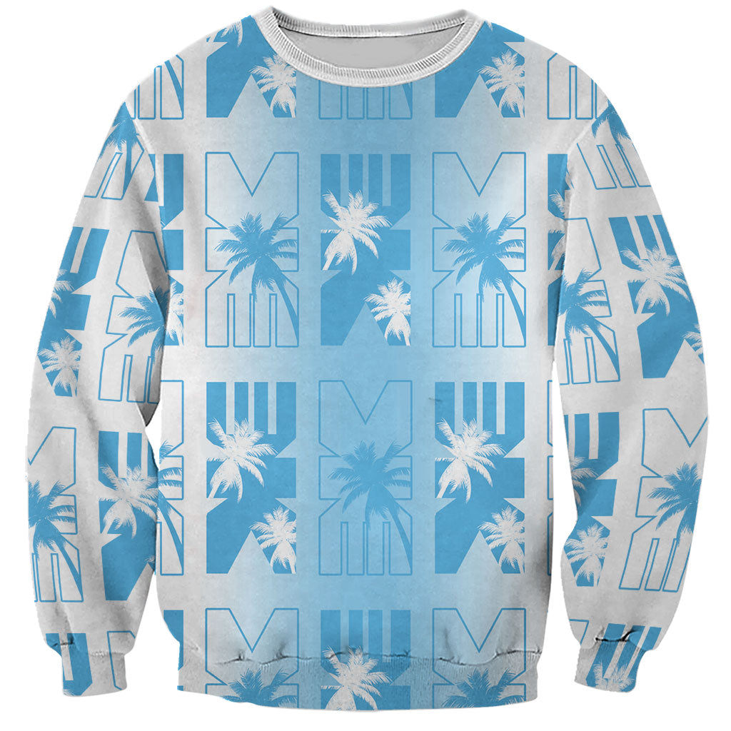 Bula Fiji Sweatshirt White Makare Masi Tapa Pattern