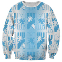 Bula Fiji Sweatshirt White Makare Masi Tapa Pattern