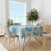 Bula Fiji Tablecloth White Makare Masi Tapa Pattern