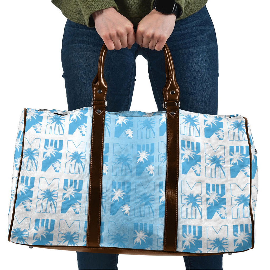 Bula Fiji Travel Bag White Makare Masi Tapa Pattern