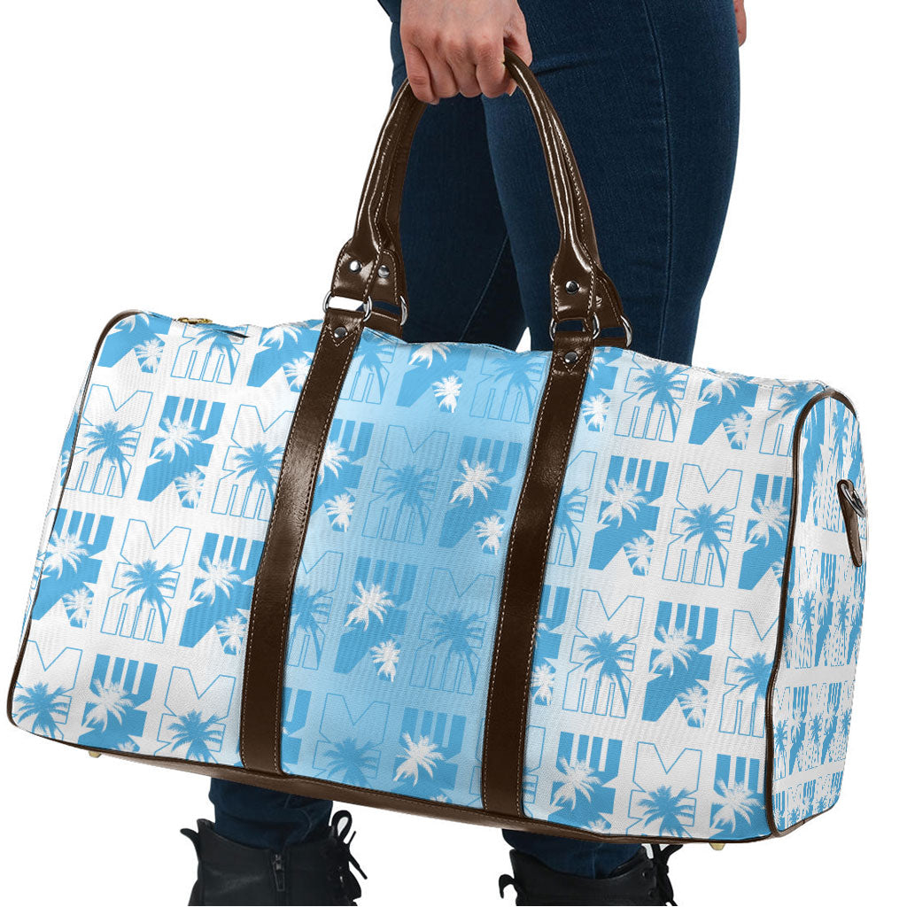 Bula Fiji Travel Bag White Makare Masi Tapa Pattern