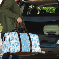 Bula Fiji Travel Bag White Makare Masi Tapa Pattern