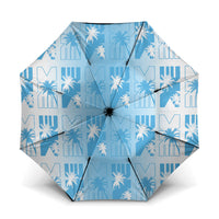 Bula Fiji Umbrella White Makare Masi Tapa Pattern