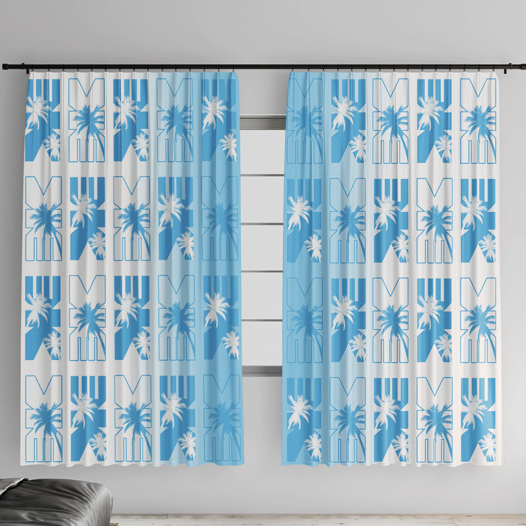 Bula Fiji Window Curtain White Makare Masi Tapa Pattern