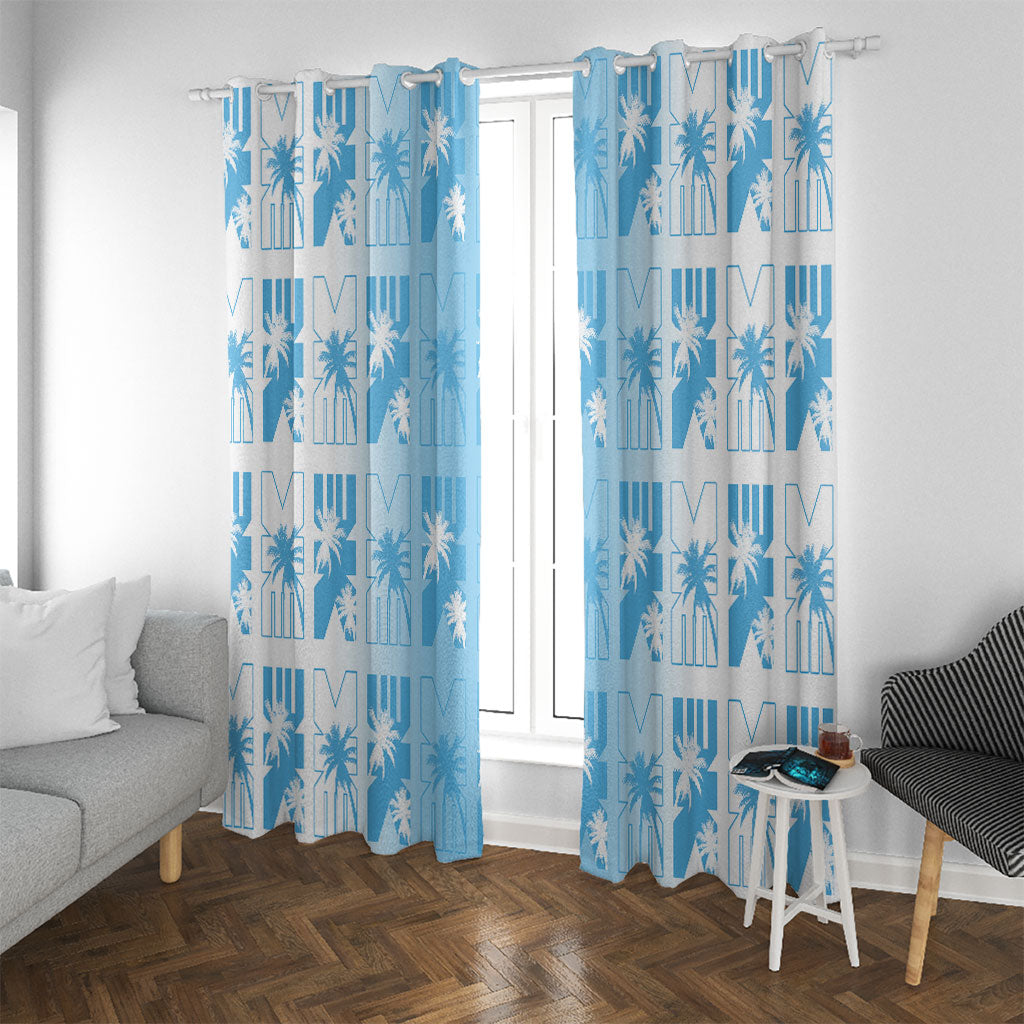 Bula Fiji Window Curtain White Makare Masi Tapa Pattern